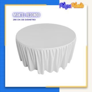 Mantel redondo de 290 cm. de diámetro