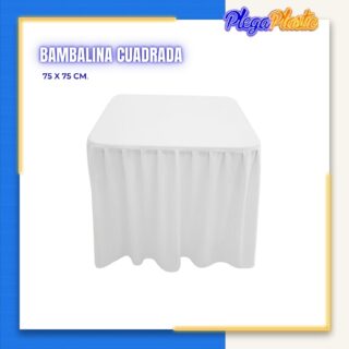 Bambalina cuadrada de 75 x 75 cm.