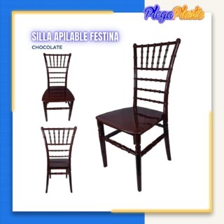 Silla apilable Tiffany chocolate