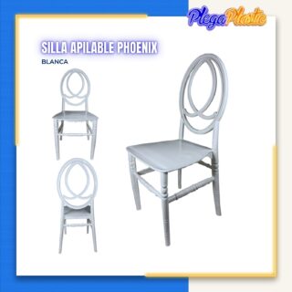 Silla apilable phoenix blanca