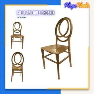 Silla apilable phoenix dorada