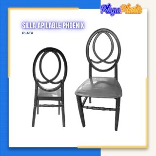 Silla apilable phoenix plata