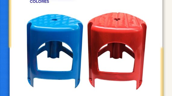 Banco de plástico 3 patas